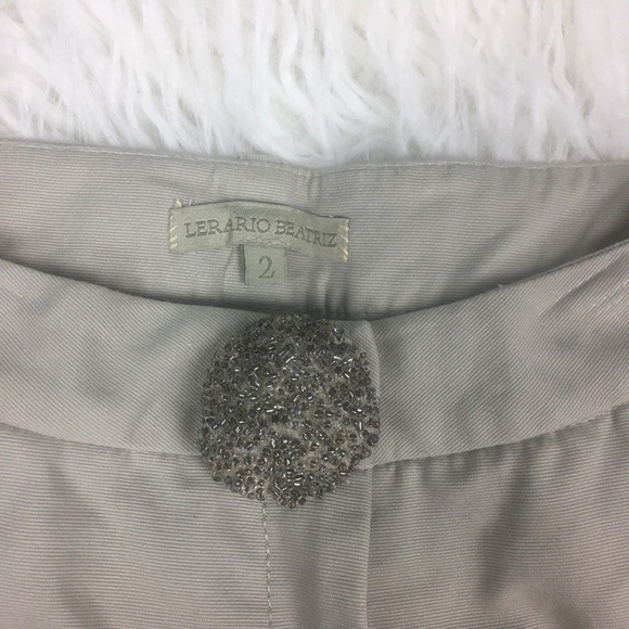 Lerario BeaShorts Women's Size 2 Beige Chino MidRise - Picture 6 of 6